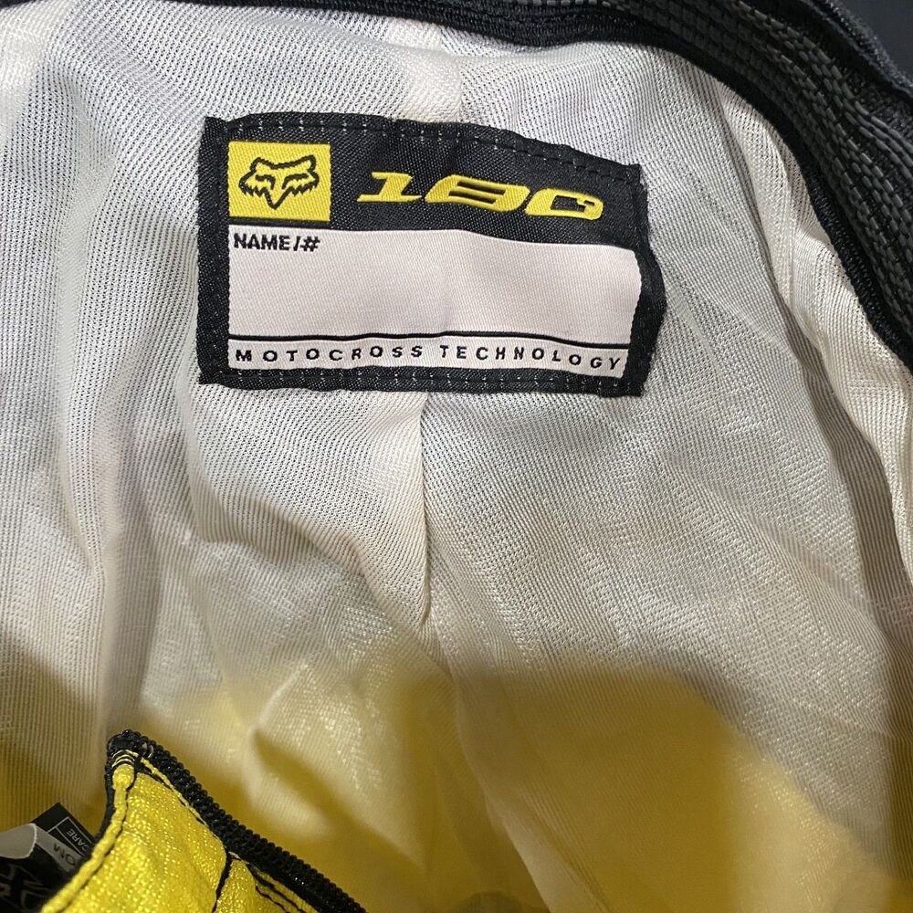Fox Racing Yellow Motocross Pants Mens Size 28 MX Dirt Bike Off Road Riding Gear - Picture 4 of 6